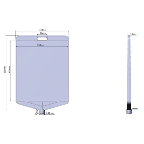 Sağdan Gidiniz Dikdörtgen Levha Çift Taraf Baskı