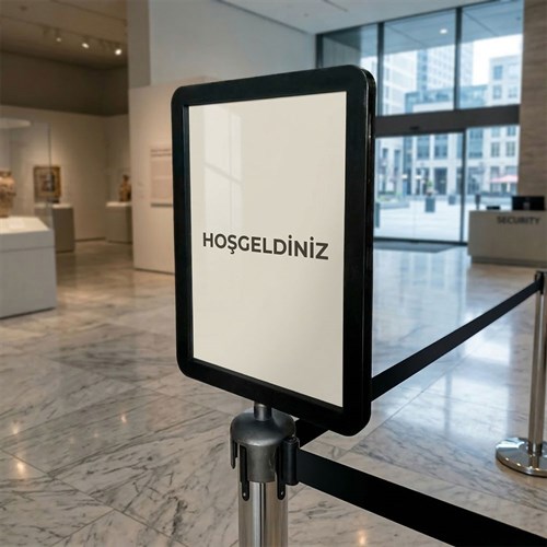 Şerit Bariyer Bilgilendirme Panosu Plastik-Dikey