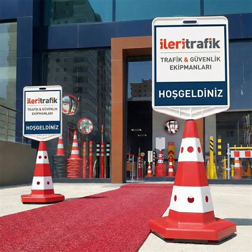 Şirkete Özel Logo + Klasik Kedi Gözlü Trafik Konisi