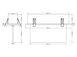 Flush Mounted  Emergency Exit Light 110 x 360 x 75 mm