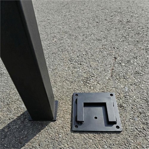 Siyah Kilitli Otopark Direği 75 cm, Çıkan Tip Kızaklı Park Bariyeri