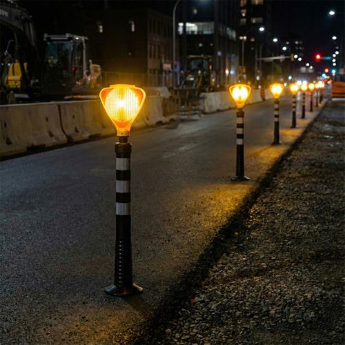 Solar Sarı Üçgen Flaşörlü Siyah Delinatör Seti