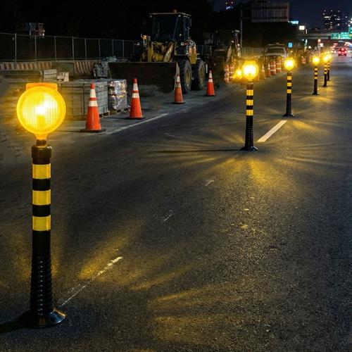 Solar Sarı Yuvarlak Flaşörlü Siyah Delinatör Seti 