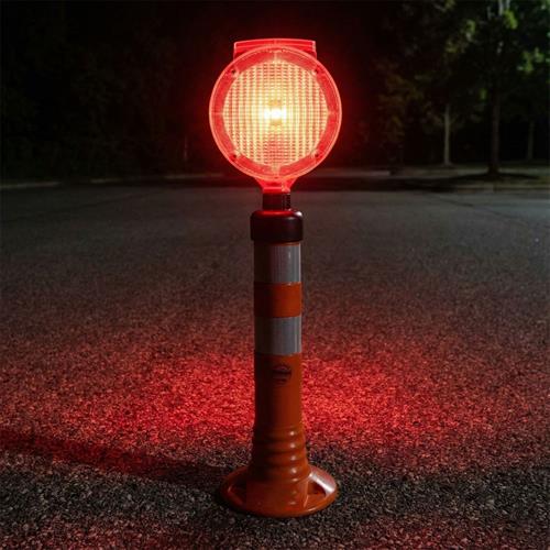 Solar Yuvarlak Çift Taraflı Flaşör (Kırmızı)