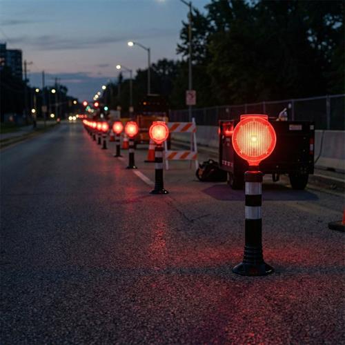 Solar Yuvarlak Flaşörlü Delinatör Seti Siyah