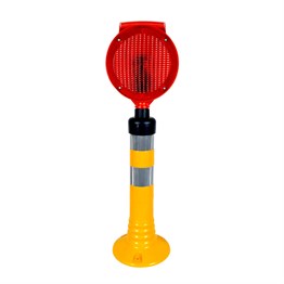 Solar Yuvarlak Flaşörlü Delinatör Seti Kırmızı