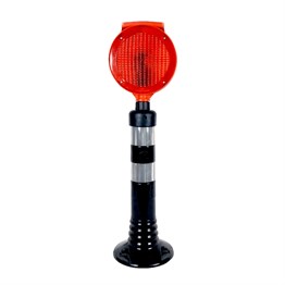 Solar Yuvarlak Flaşörlü Delinatör Seti Siyah