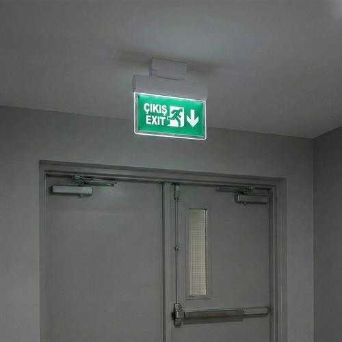 Çiftyüz Acil Çıkış Yönlendirme Armatürü O Seri 600 x 400 mm