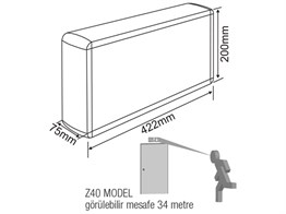 Single Sided Emergency Exit Light Z Serisi 325 x 185 x 75 mm 