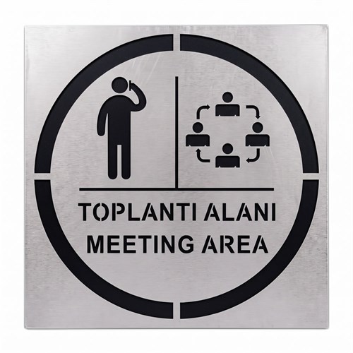 Toplantı Alanı Boyama Şablonu - Galvaniz Sac Levha 100x100cm
