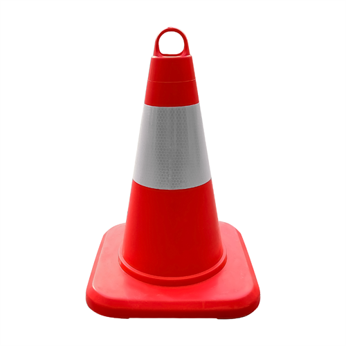 TPE Trafik Konisi 32 cm Tek Reflektifli - Ağırlıksız Trafik Dubası