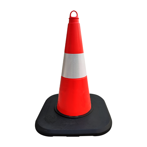 TPE Trafik Konisi 50 cm Ağırlıklı Tek Reflektifli Trafik Dubası