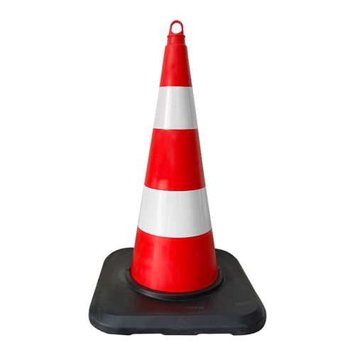 TPE Trafik Konisi 75 cm Ağırlıklı Çift Reflektifli Trafik Dubası