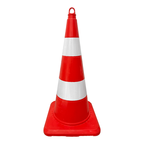 TPE Trafik Konisi 75 cm Çift Reflektifli - Ağırlıksız Trafik Dubası