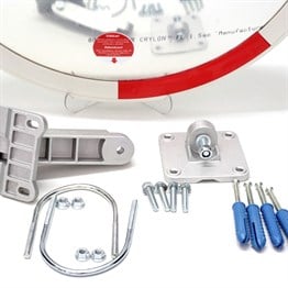 Trafik Güvenlik Aynası 60 cm Beyaz-Kırmızı, Tümsek Ayna, Otopark Aynası