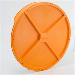 Traffic Safety Mirror 60 cm Yellow-Black  and 2.5 m Galvanized Pole with Flange