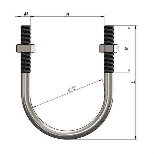 U Bolt Galvaniz Kelepçe 3