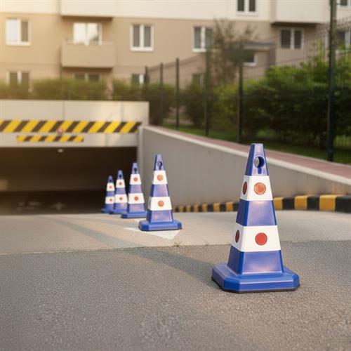 Ultra Kedi Gözlü Koni Mavi Ağırlıklı 60 cm Trafik Dubası