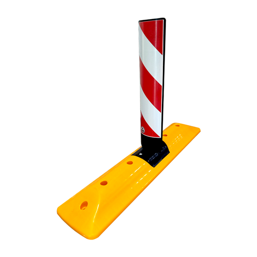 Road Separator with Direction or Parking Warning Sign