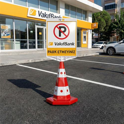 Vakıfbank Logo Çift Taraf Baskı Trafik Koni Seti Trafik Dubası