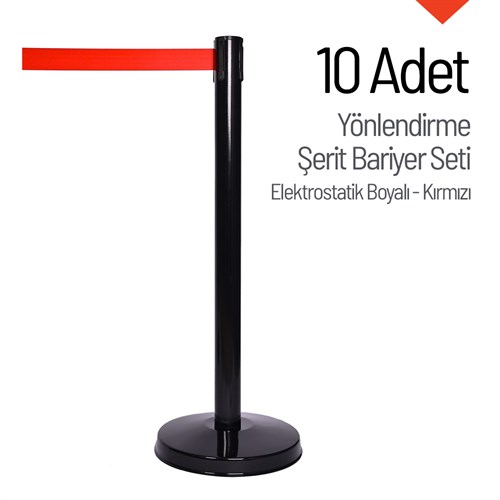 Yönlendirme Şerit Bariyer 10 Adet İndirimli Set