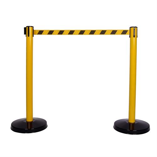 10lu Yönlendirme Şerit Bariyer Seti Boyalı Sarı (Çift Renkli Şerit)