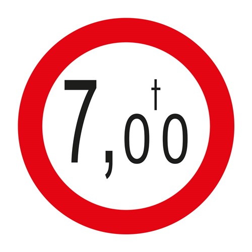 Yüklü Ağırlığı ... Tondan Fazla Olan Taşıt Giremez Levhası TT-24