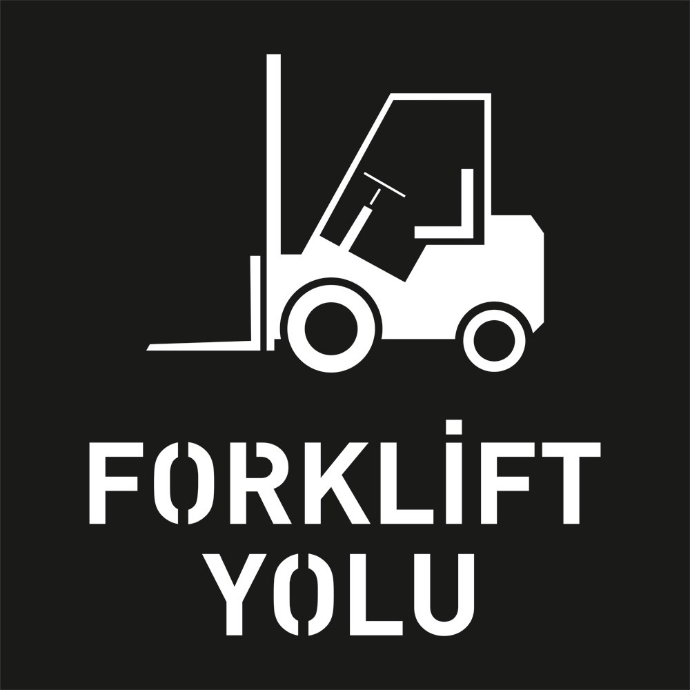 Boyama Şablonu Forklift Yolu Alüminyum 100x100cm