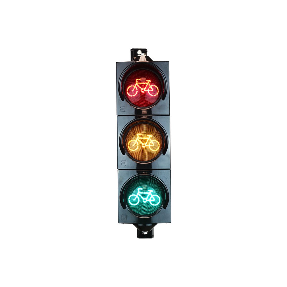 100 mm Power LED  Traffic Light with Bicycle Figure