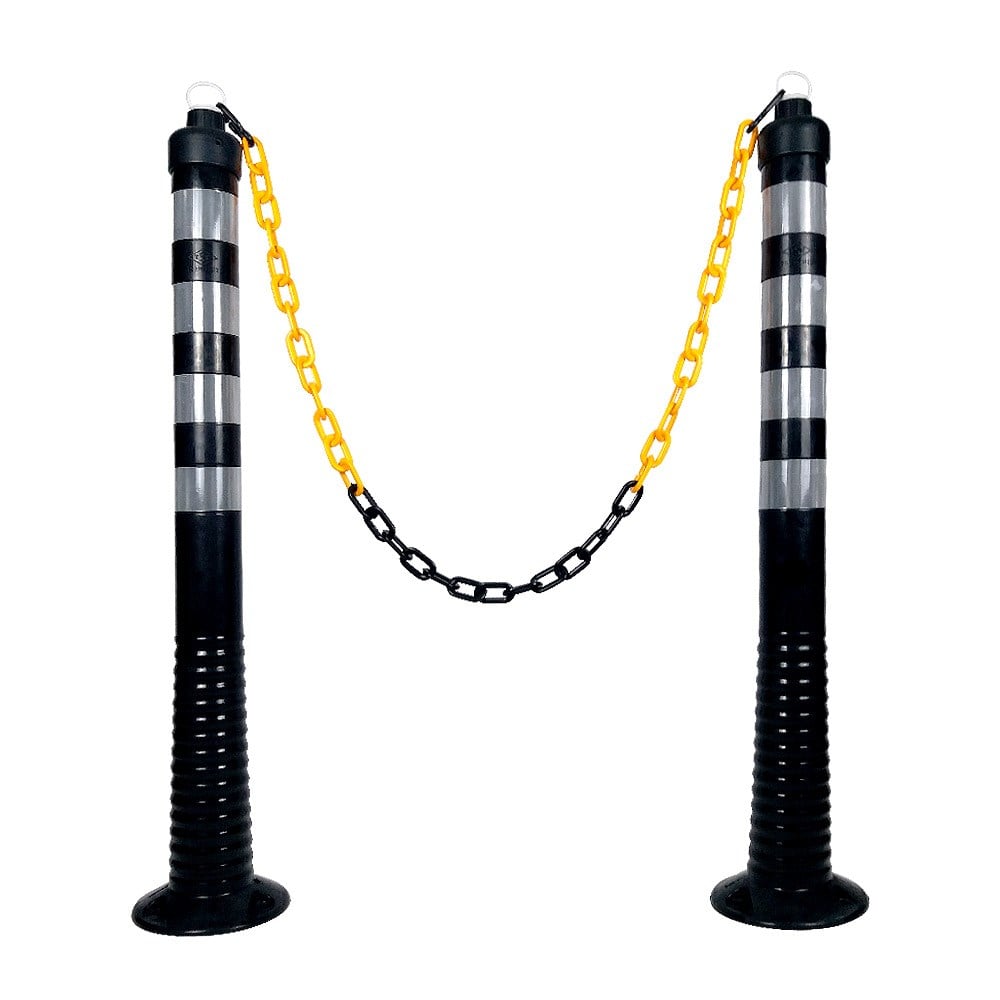 100 x 8 cm Black  Delineator Set