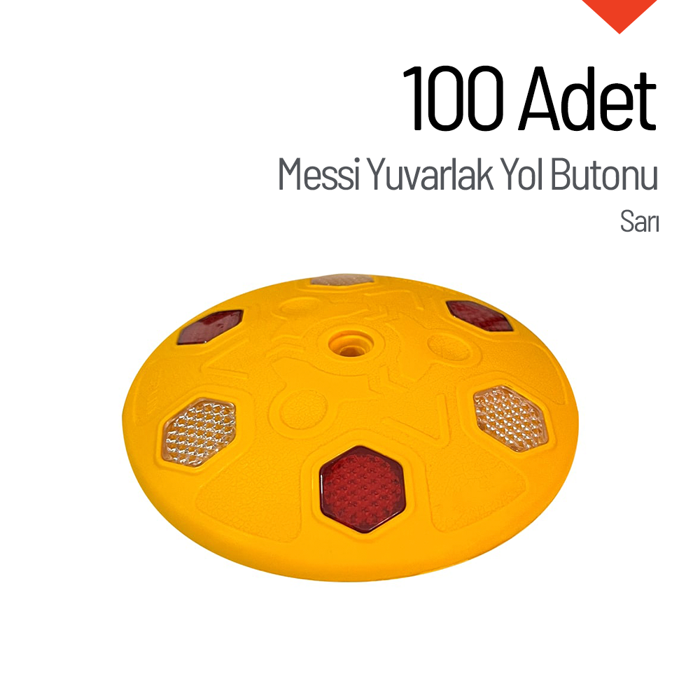 100'lü Messi Yuvarlak Yol Butonu SetiPlastik Yol Butonu
