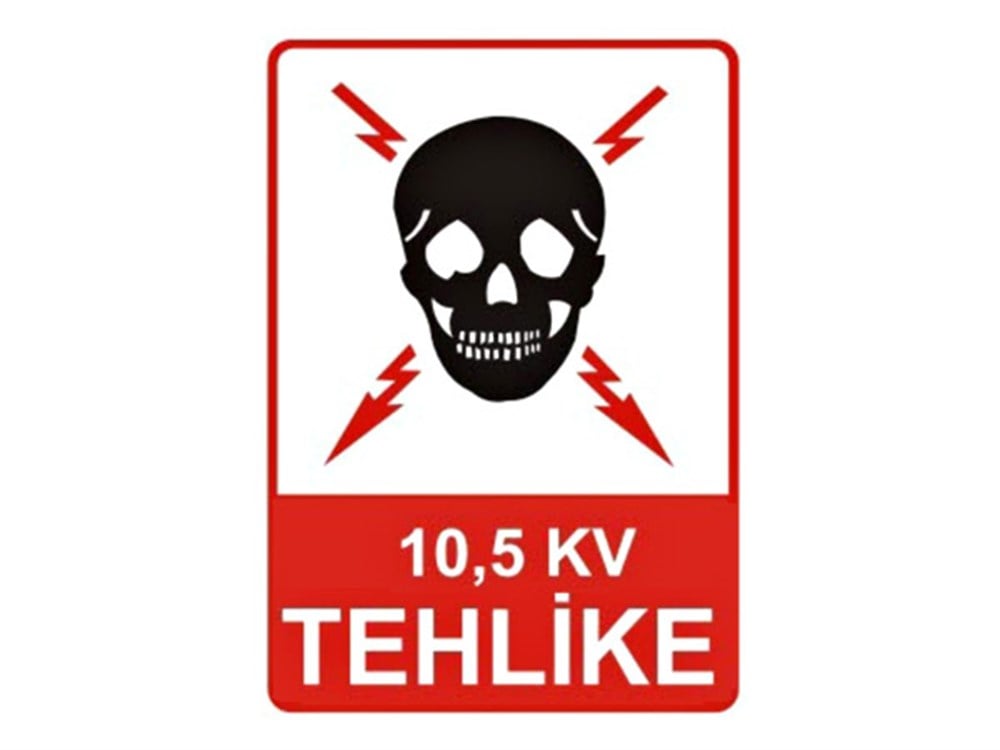 105 KV Tehlike Levhası