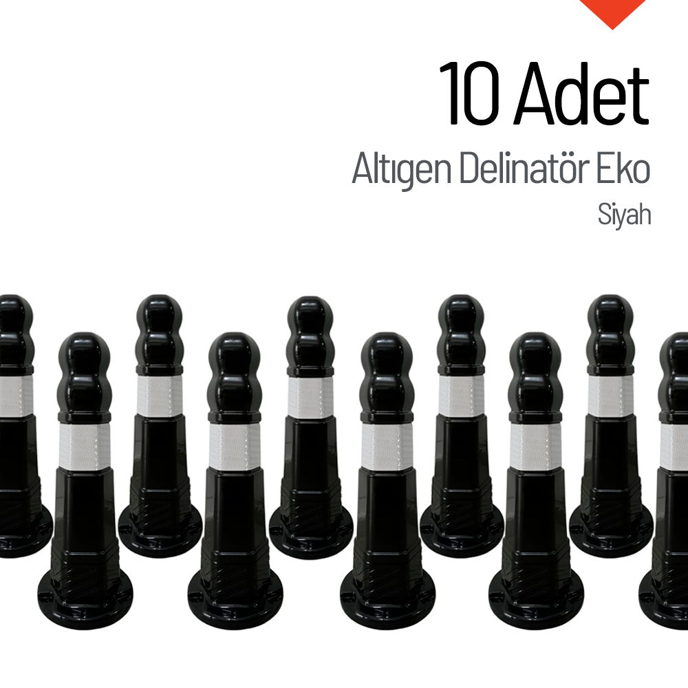 10'lu Altıgen Delinatör Seti Eko, Esnek DubaDelinatörler