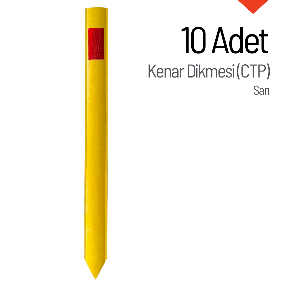 10'lu Kenar Dikmesi Seti (CTP) SarıYol Dikmesi CTP