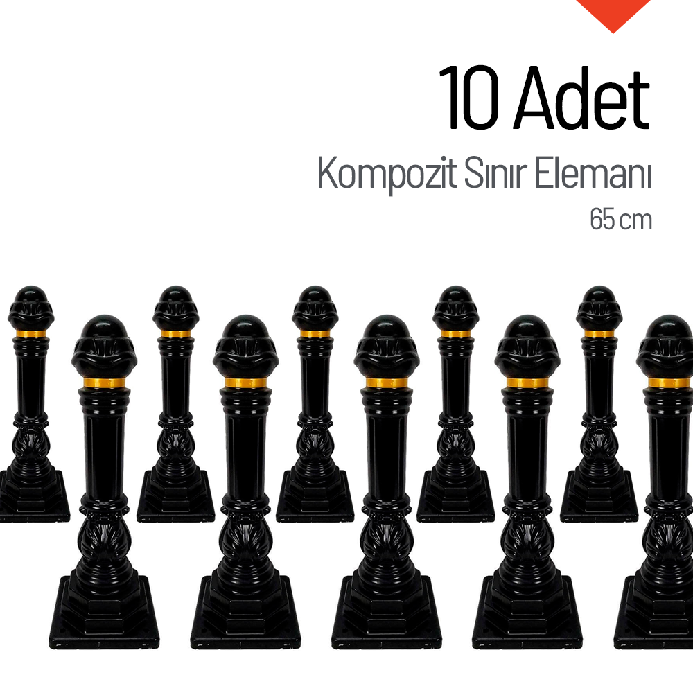 10'lu Kompozit Sınır Elemanı Seti 65cm