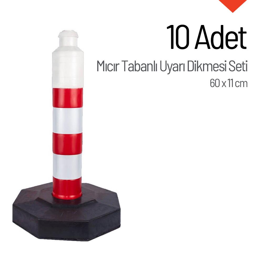 10'lu Mıcır Tabanlı Uyarı Dikmesi 60 cmUyarı Dikmesi