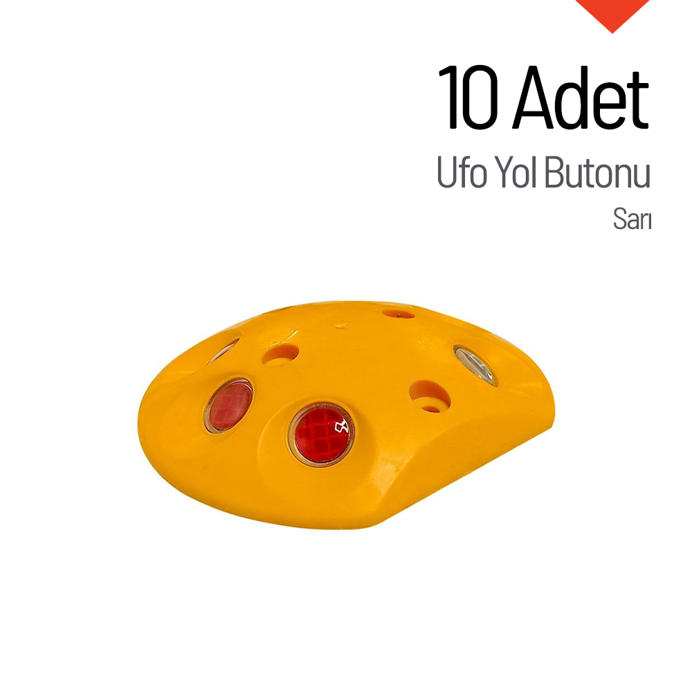 10'lu Ufo Yol Butonu SetiPlastik Yol Butonu