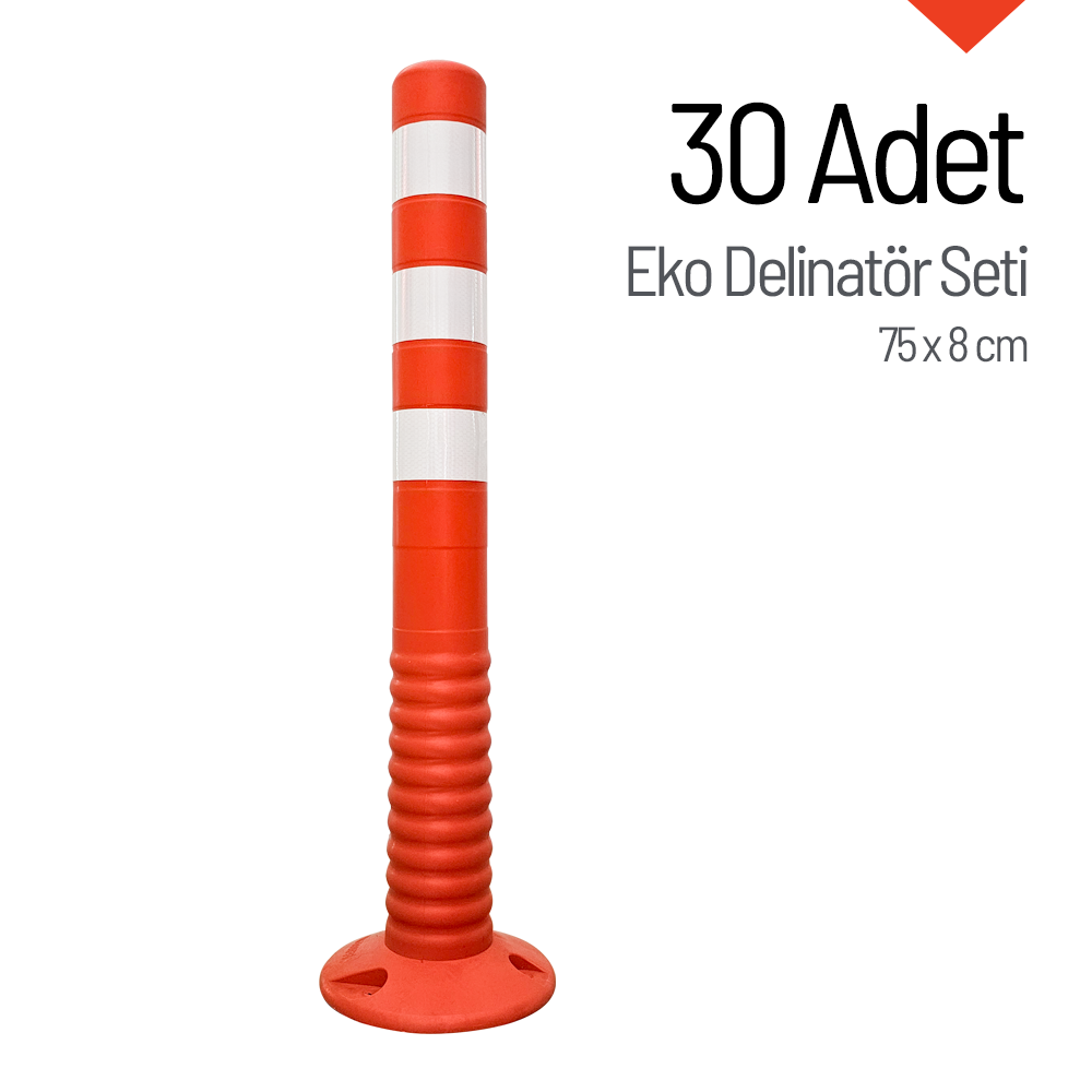 30`lu Delinatör Set 75 x 8 cm EKO, Esnek DubaKampanyalı Delinatör Seti