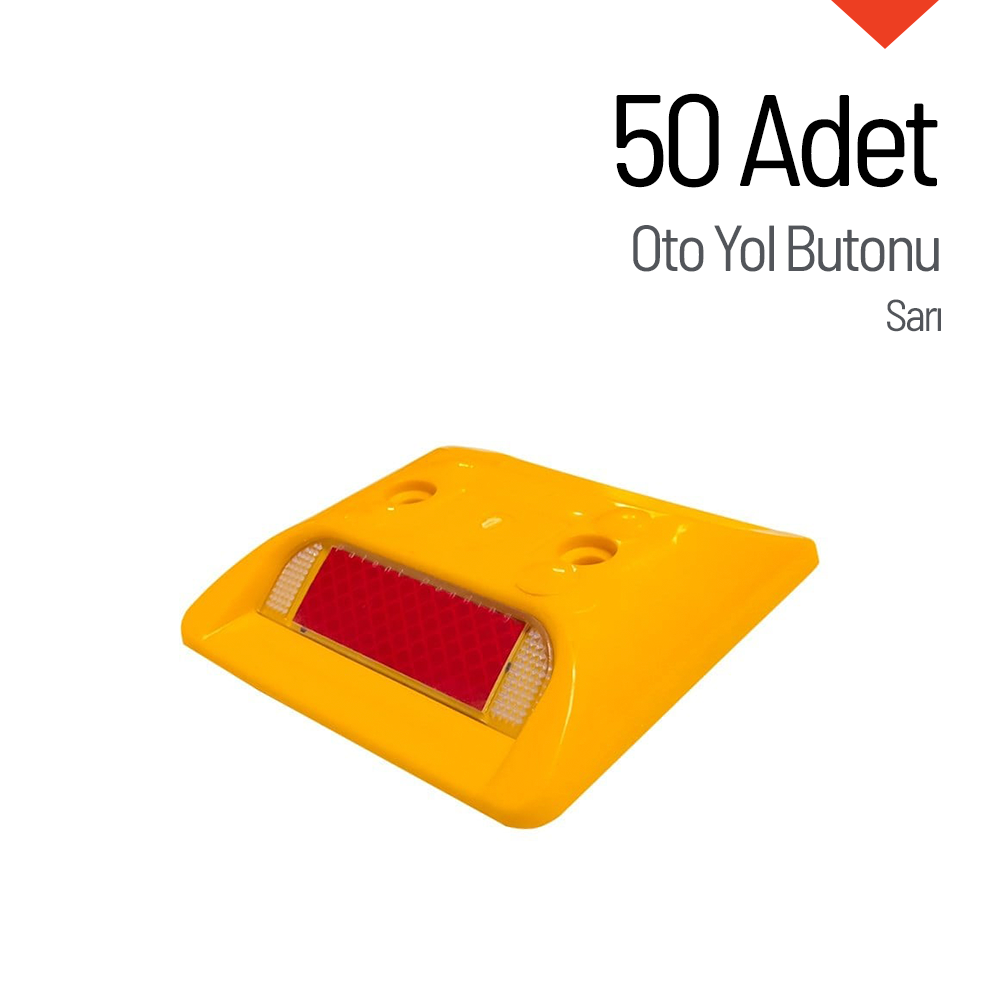 50'li Oto Yol Butonu SetiPlastik Yol Butonu