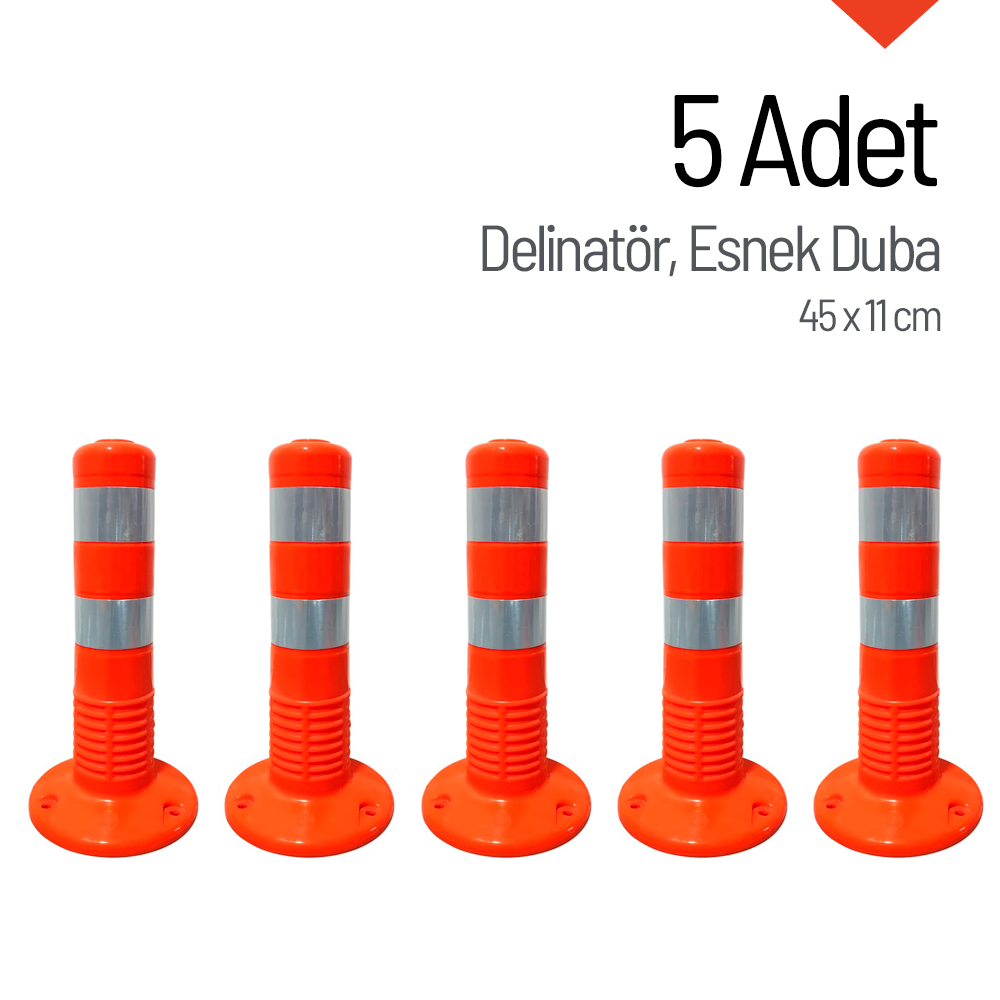 5'li Delinatör Seti 45 x 11 cm, Esnek DubaDelinatörler