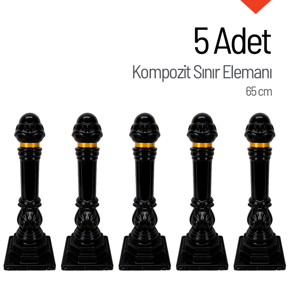 5'li Kompozit Sınır Elemanı Seti 65cmKompozit Sınır Elemanı