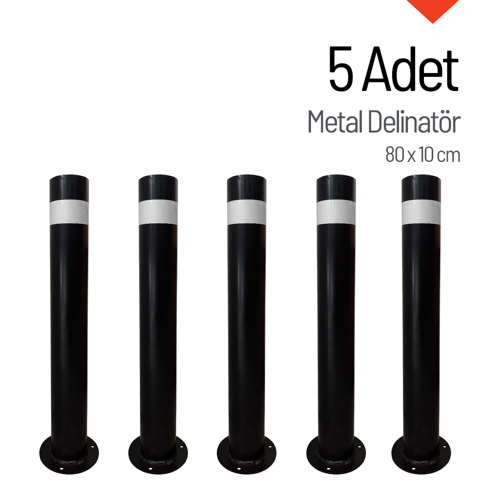 5'li Metal Delinatör Seti, Metal Duba 80 x 10 cmMetal Delinatör