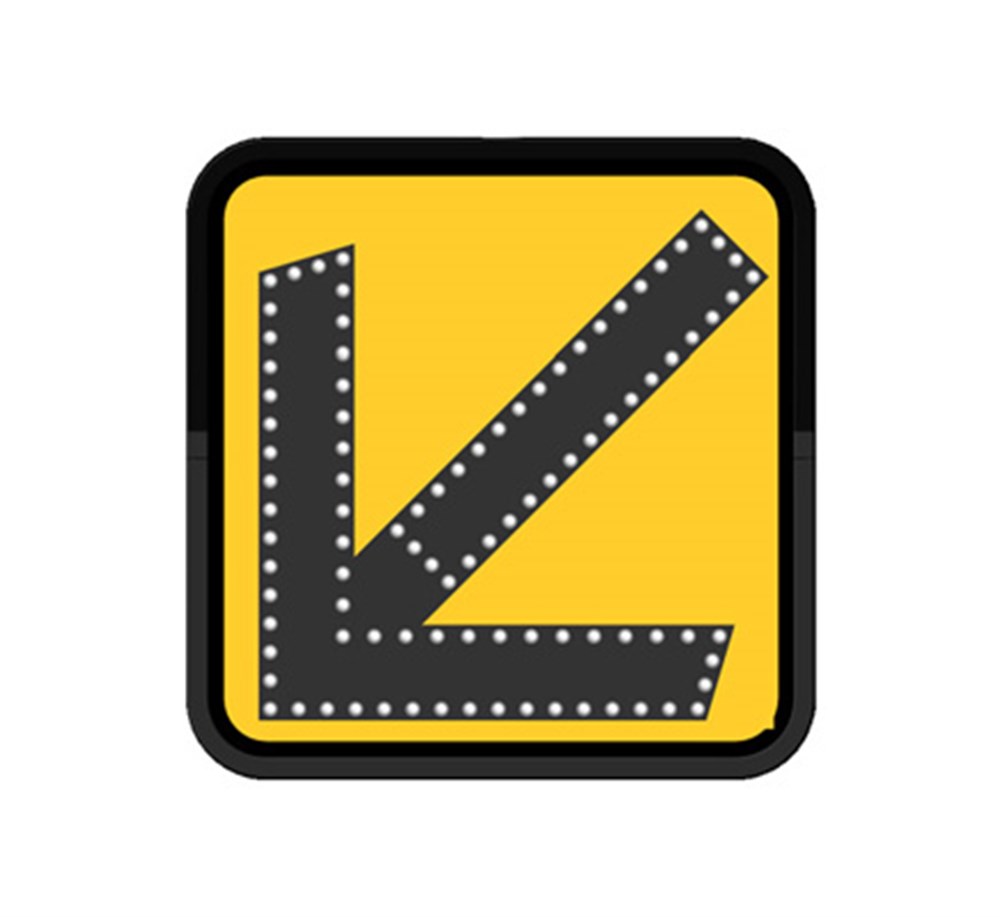 AC Ledli Soldan Gidiniz Levhası 60 x 60 cm