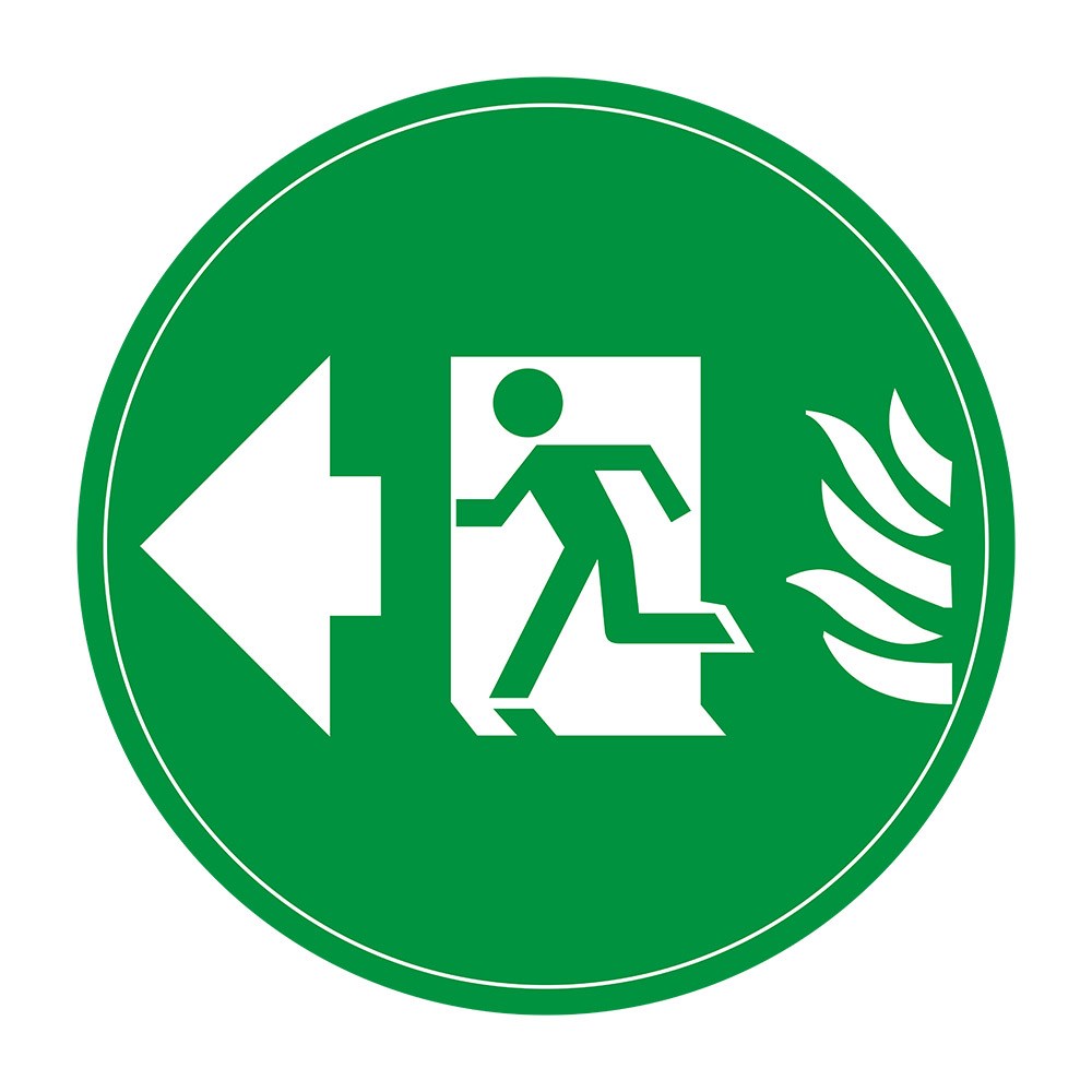 Acil Çıkış Sol Zemin İşaretleme EtiketiZemin İşaretleme