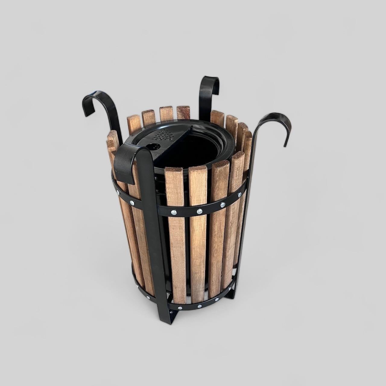 Ahşap Çöp Kovası SGC10N, Dış Mekan Çöp KutusuKent Ekipmanları