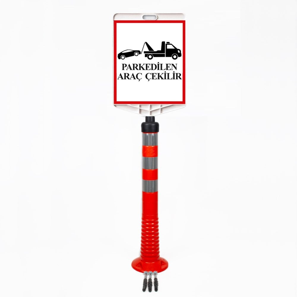 Araç Çekilir Uyarı Levhalı Delinatör Seti