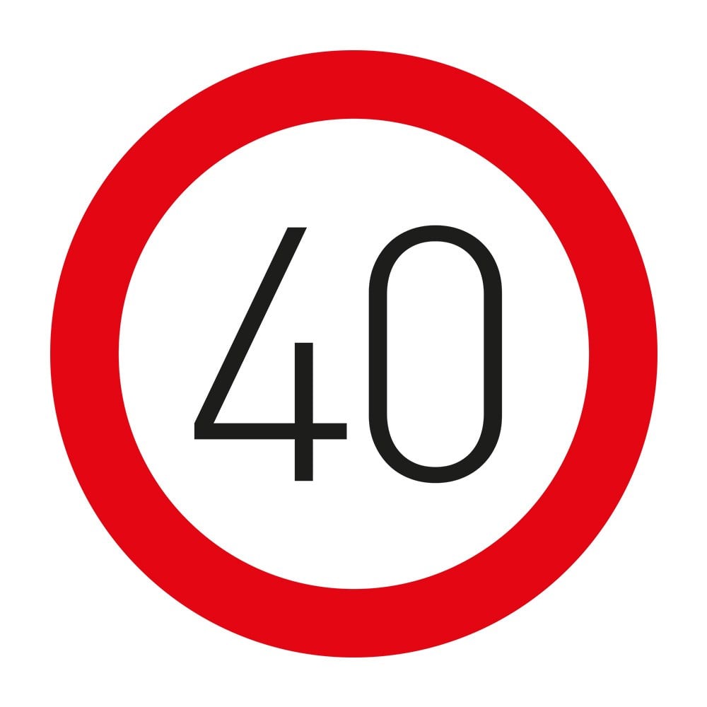 ''Speed Limit 40 '' Sign TT-29
