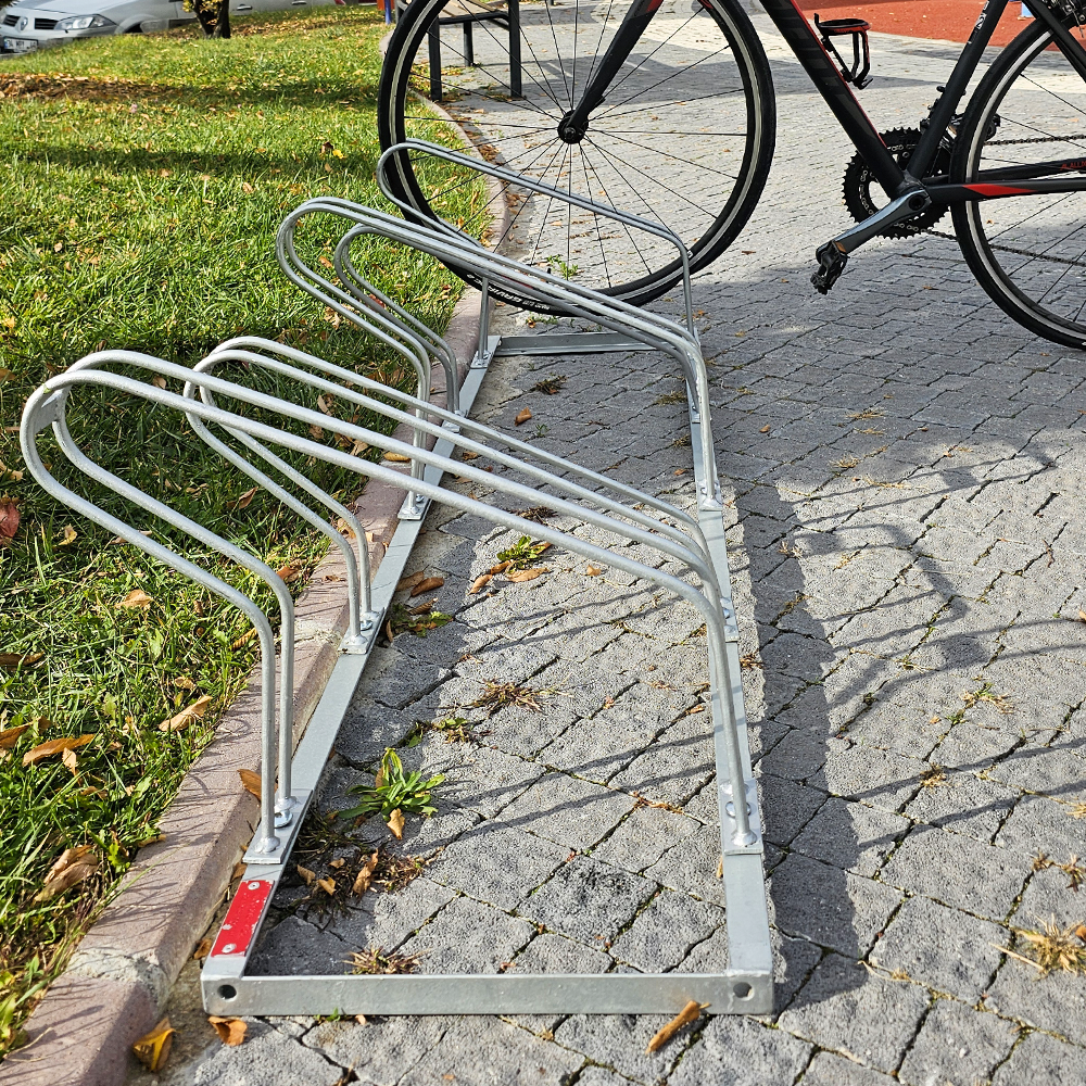 Bike Parking Rack Five-Slot Galvanized ECO, Parking Rail 40x175 cmBicycle Parking Racks