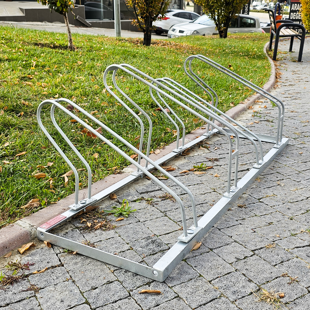 Bisiklet Park Yeri Dörtlü Galvaniz EKO, Park Demiri 140 x 40 cmBisiklet Park Yeri
