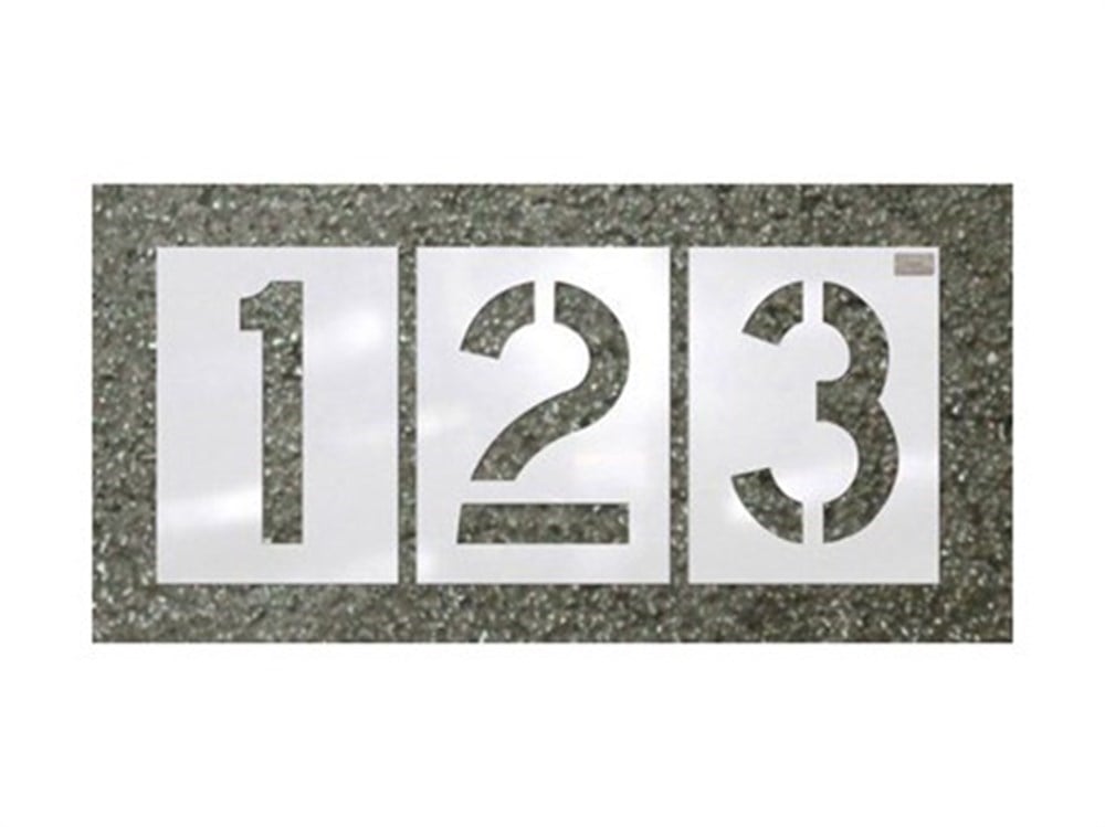 Boyama Şablonu 0-9 Rakamları (10 Rakam) Kompozit 25x50cmBoyama Şablonları